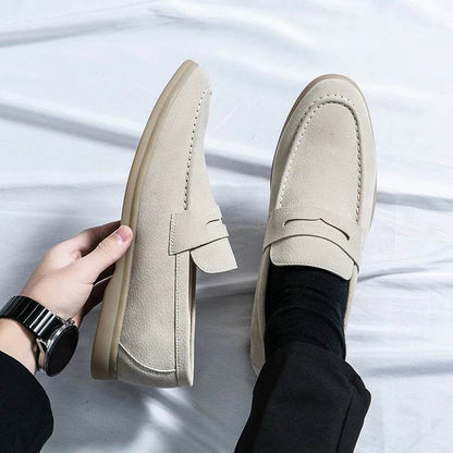 Classic Soft Suede Shoes Penny Men Loafers Slip On Leather Casual Men Shoes Comfort Driving Shoes Men Flats Walking Footwear - Touchy Style