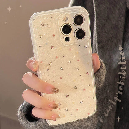 Cute Phone Cases For iPhone 16, 15, 14, 13, 12 Pro Max - Fairy Starry Sky - Glitter Art Back Cover - IC9340 - Touchy Style