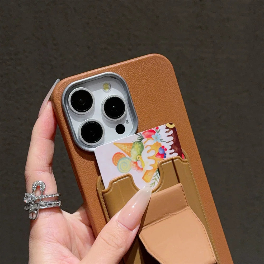Luxury With Card Holder - Cute Phone Case For iPhone 15 Pro Max, 14, 13, 11, 12, XS, XR, X, 7, 8 Plus, and SE