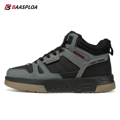 Baasploa Men Winter Boots Comfort Leather Cotton Shoes for Men Thickened Plush Warm Casual Sneakers Male Non-Slip Wear Resistant - Touchy Style