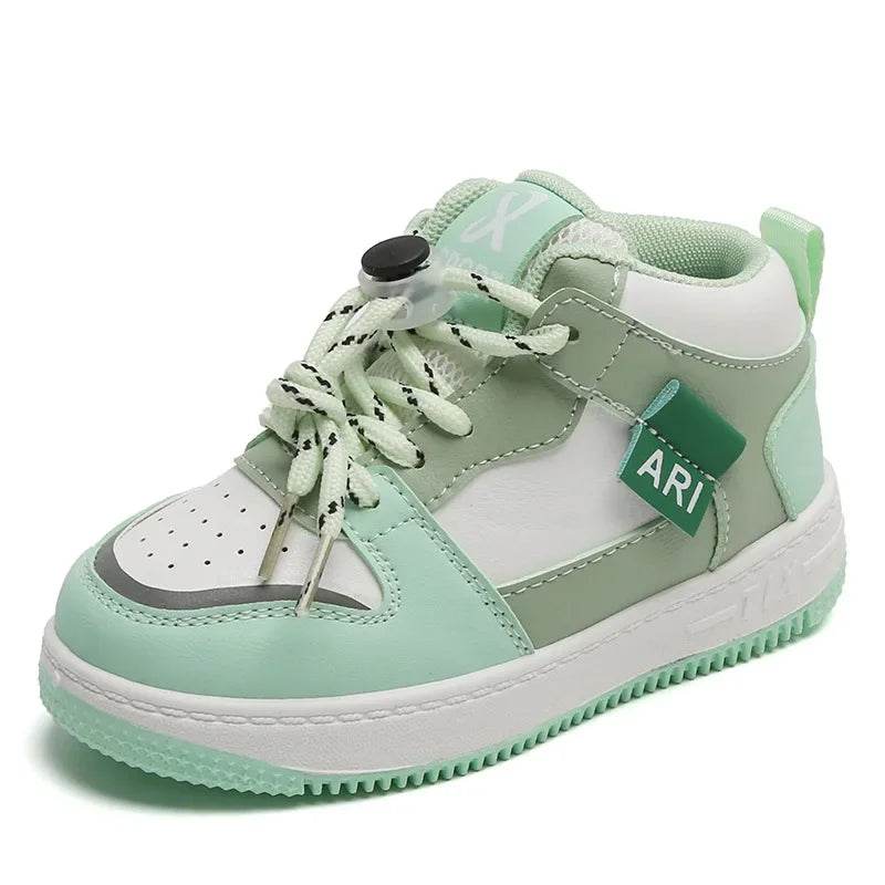 High Top Children Sneakers Anti-slippery Boys Basketball Shoes Flat Heel Super Cozy Girl Hiking Shoes Kids Platform Boots F08313 - Touchy Style