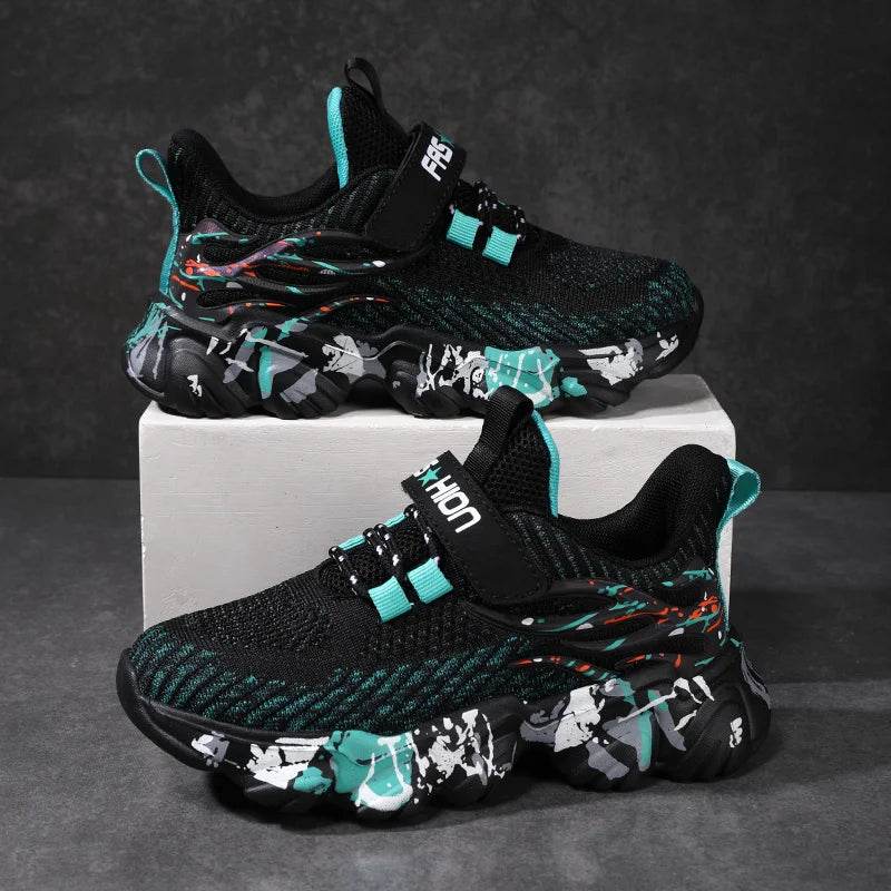 Autumn Children Fashion Sports Shoes High Quality Outdoor Sneakers Boys Girls PU Leisure Trainers Shoes Kids Casual Sneaker - Touchy Style