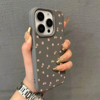 Cute Phone Cases For iPhone 16 Pro Max 15 14 13 12 11 - Flowers Lichee Pattern - Silicone Cover - Touchy Style