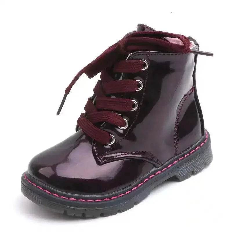 2024 Fashion Autumn Kids Boots PU Leather Boot New Spring Children&