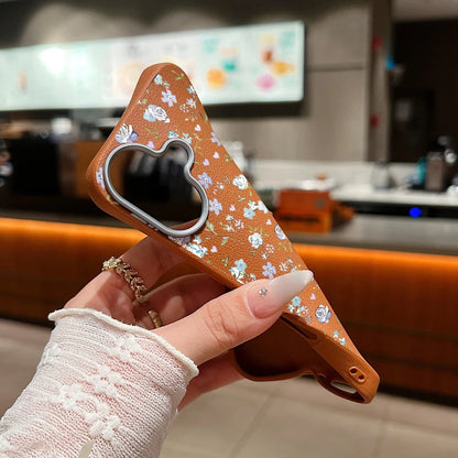 Blue Rose Flower Print Phone Case For iPhone 15 Case iPhone 16 14 13 12 Pro Max 14 Plus 11 Shockproof Leather Texture TPU Cover