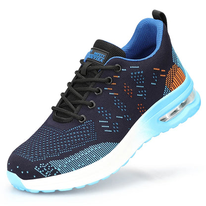 Fashion Security Shoes For Men Women Work Shoes Anti-smash Steel Toe Shoes Anti-puncture Protective Shoes Air Cushion Sneakers