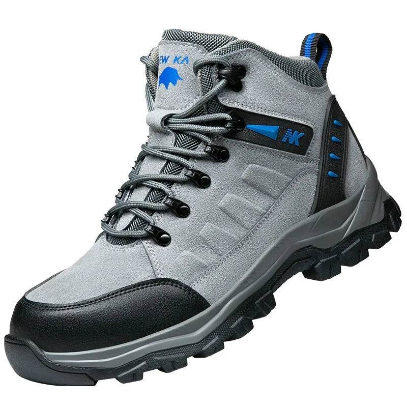 Breathable steel head anti-smash anti-puncture wear-resistant work high-top welder four seasons anti-odor men&