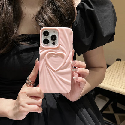 Cute Phone Cases For iPhone 11, 12, 13, 14, 15 Pro, or 16 Pro Max - Candy Heart Pattern - TSP519