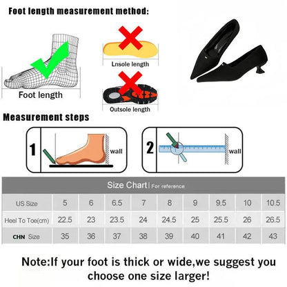 Fashion Flock Pumps Slides Shallow Casual Pointed Toe Ladies Heels Shoes Elegant Women Heeled Shoes Female Slip On Footwear - Touchy Style