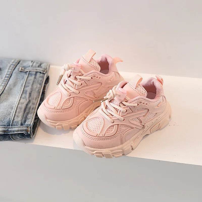 White Chunky Sneakers Children Platform Sport Shoes Girls 2024 Height Increase Shoes Boys Black Khaki Wedge Heels Sneaker F06174 - Touchy Style