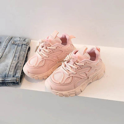 White Chunky Sneakers Children Platform Sport Shoes Girls 2024 Height Increase Shoes Boys Black Khaki Wedge Heels Sneaker F06174 - Touchy Style