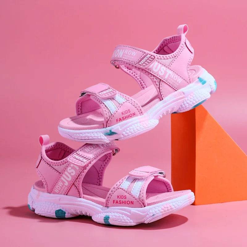 Summer Brand Non-slip Beach Shoes Children Sandals Girls Casual Shoes Kids Flowers Princess Flat Shoes Size 29-38 - Touchy Style