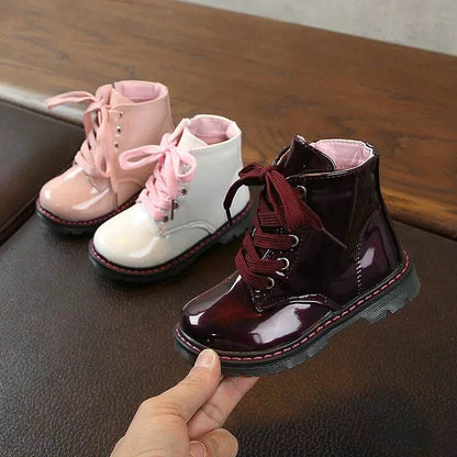 2024 Fashion Autumn Kids Boots PU Leather Boot New Spring Children&