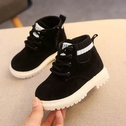 2 Style Inside Material Plush Kids Winter Boots Cotton Fabric Spring Autumn Children Shoes Baby Toddler Boys Girls Boots C10012 - Touchy Style