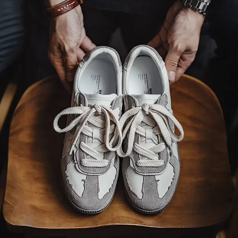 Maden 2024 NEW Styles Vintage De Training Shoes for Men Summer Casual Sneakers Gray Flat Heel Shoes Splice Versatile Shoes