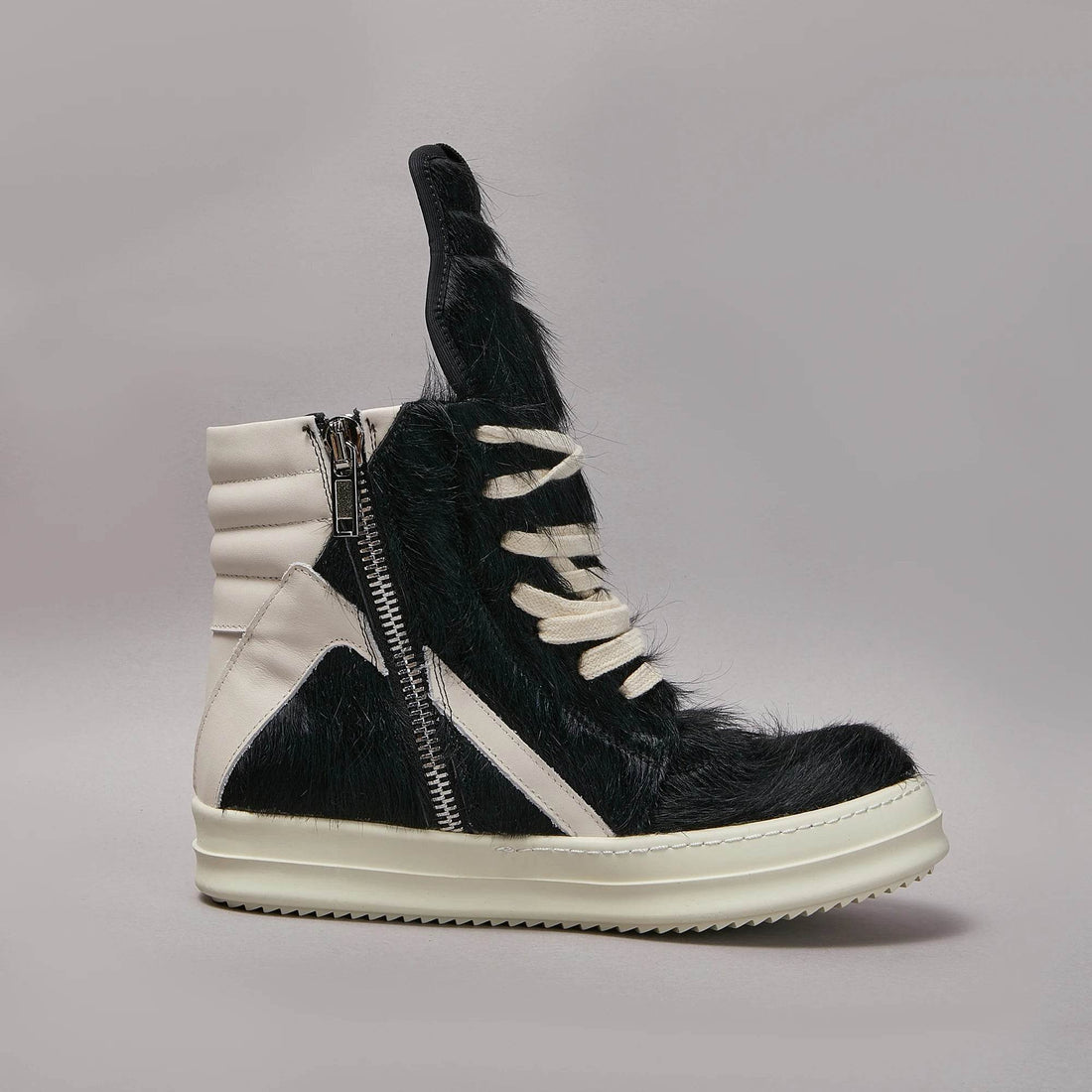Outdoor Designer Casual Women Shoe Horse Fur Leather Men Sneaker Black Low Top Lace Up Quality Luxury Thick-sole Flat Shoe - Touchy Style