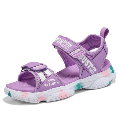 Summer Brand Non-slip Beach Shoes Children Sandals Girls Casual Shoes Kids Flowers Princess Flat Shoes Size 29-38 - Touchy Style