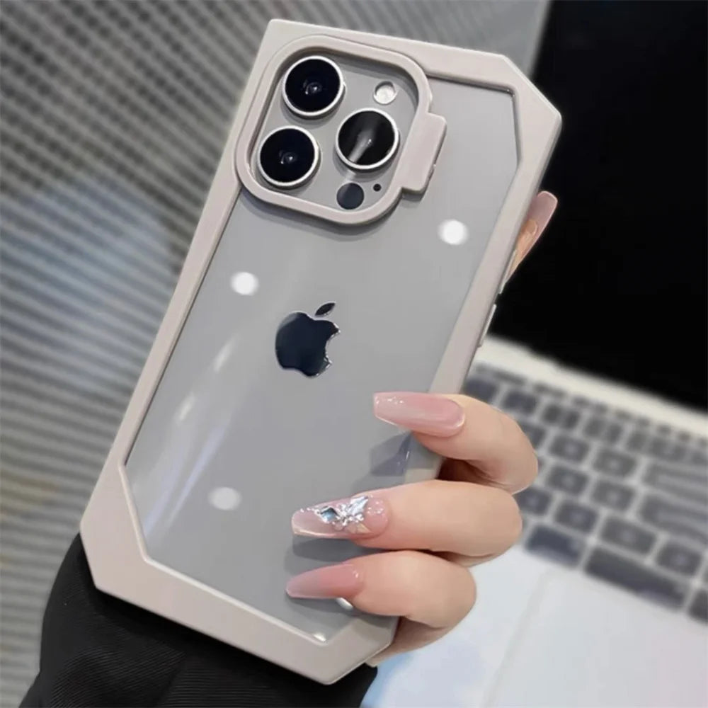 TSP37 Cute Phone Cases for iPhone 11, 12, 13, 14, or 15 Pro Max Plus - Transparent Acrylic Bumper Cover