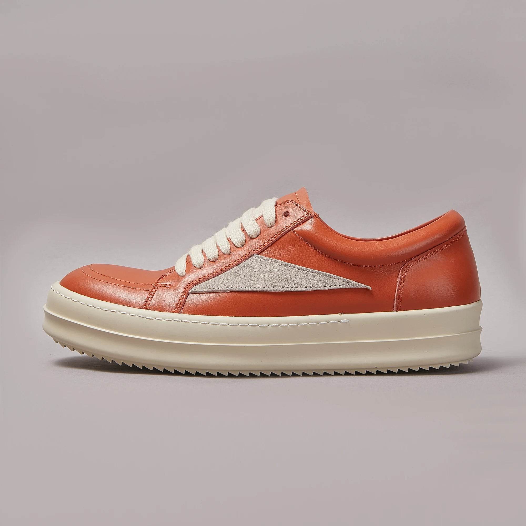 Brand Casual Low Top Orange Leather Designer Men Shoe Roman New Fashion Quality owe-n Street Platform Luxury Women Sneaker - Touchy Style