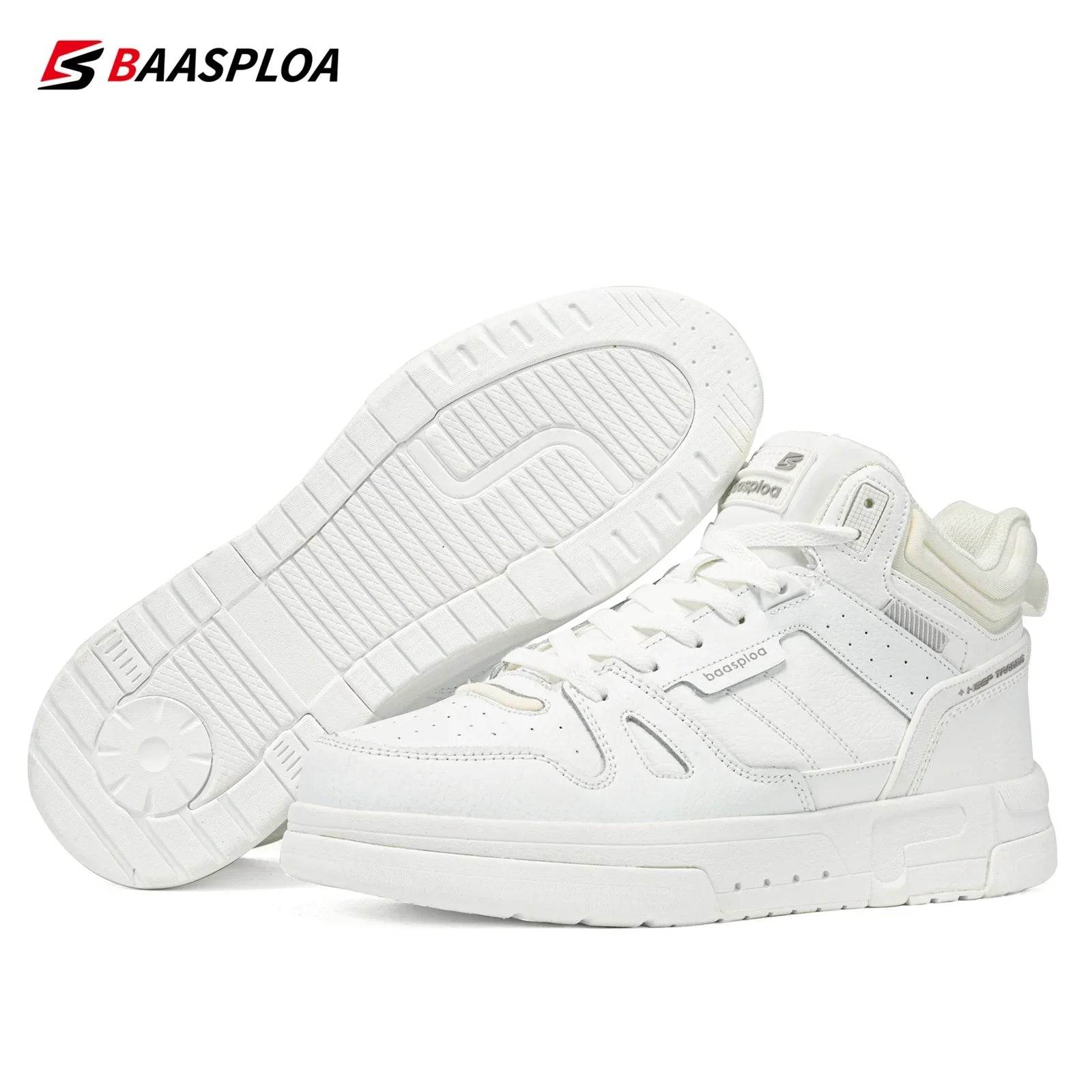 Baasploa Men Winter Boots Comfort Leather Cotton Shoes for Men Thickened Plush Warm Casual Sneakers Male Non-Slip Wear Resistant - Touchy Style
