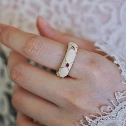 925 Sterling Silver Finger Ring Charm Jewelry - Sweet Drip Glaze - Zircon Butterfly - E2120 - Touchy Style