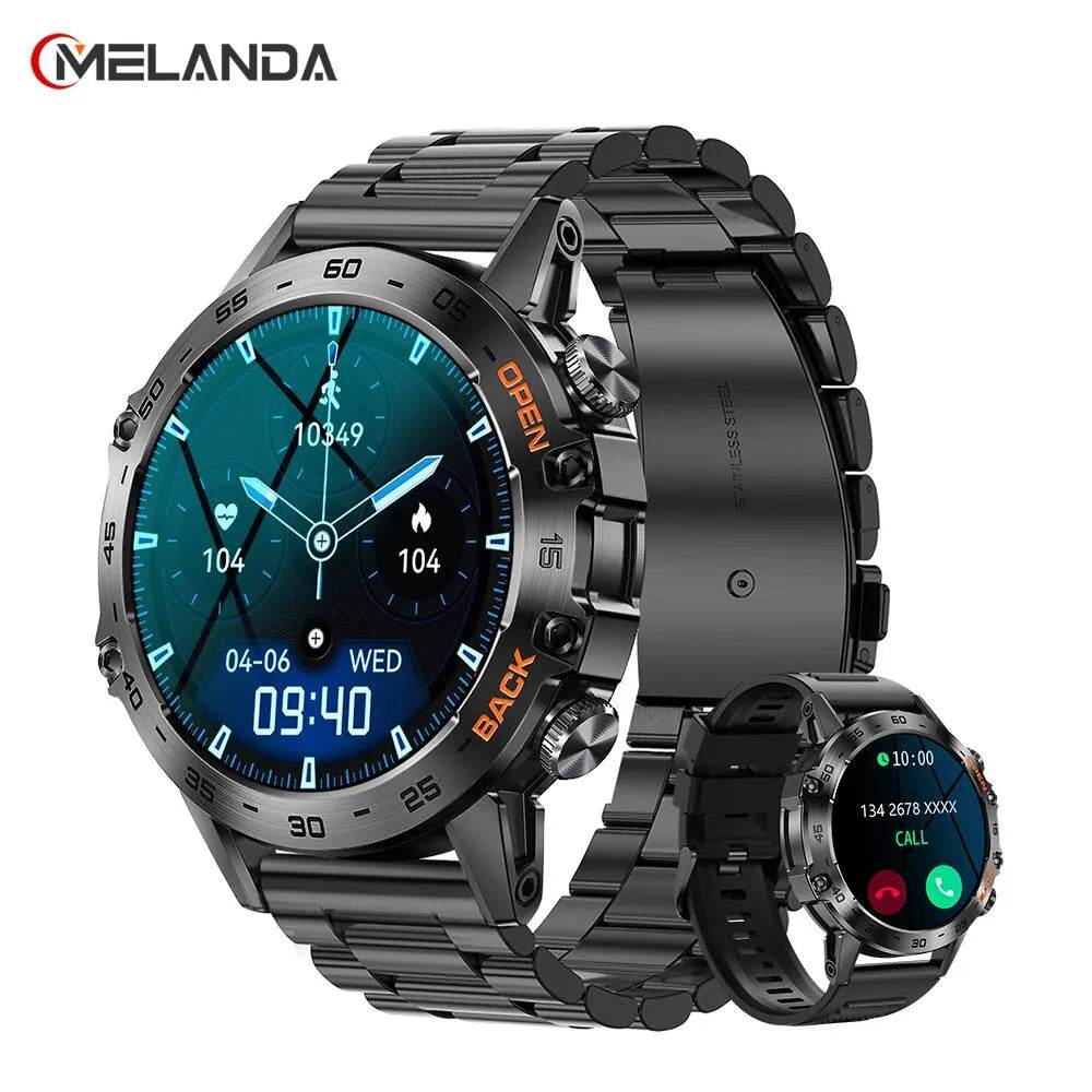 MEVADEN Steel 1.39 Bluetooth Call Smart Watch Men Sports Fitness Tracker Watches IP67 Waterproof Smartwatch for Android IOS MD52 - Touchy Style