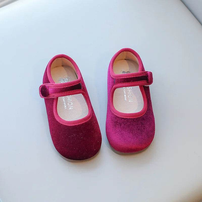 New Kids Leather Shoe Solid Color Versatile Princess Childrens Flats Fashion Causal Black School Girl Shoes Spring Autumn H04031 - Touchy Style