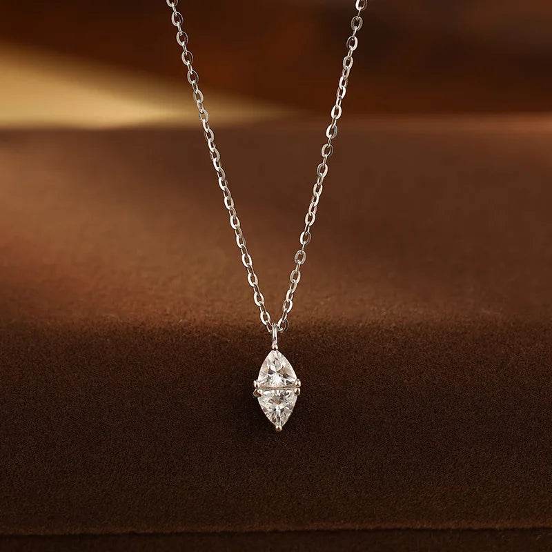 925 Sterling Silver Simple Water Drop Zircon Pendant Necklace for Women High Quality Exquisite Wedding Jewelry Accessories - Touchy Style
