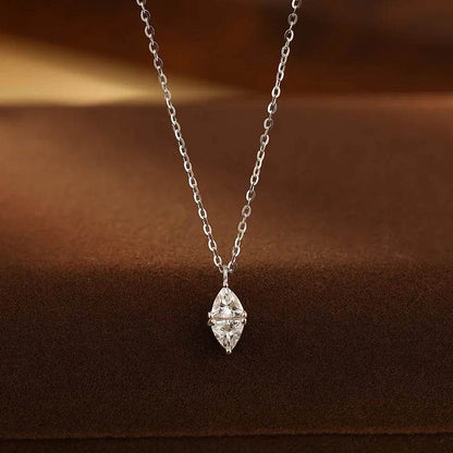 925 Sterling Silver Simple Water Drop Zircon Pendant Necklace for Women High Quality Exquisite Wedding Jewelry Accessories - Touchy Style
