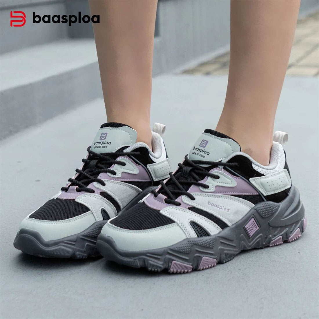 Baasploa Women Casual Shoes Mesh Surface Breathable Non-Slip Women Shoes 2024 New Arrival Brand Outdoor Women Walking Sneakers - Touchy Style