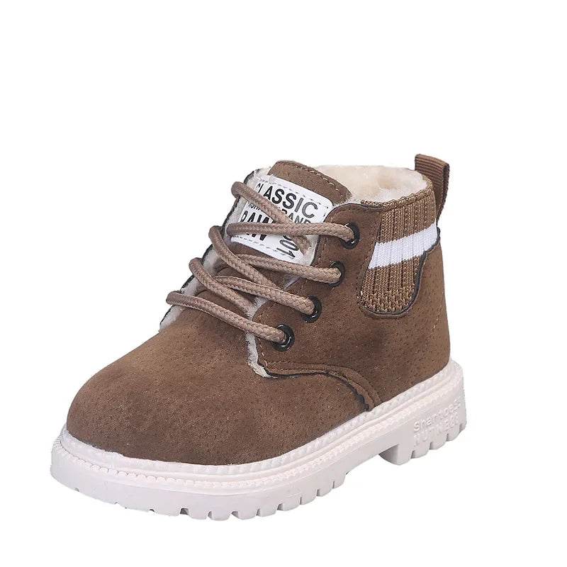 2 Style Inside Material Plush Kids Winter Boots Cotton Fabric Spring Autumn Children Shoes Baby Toddler Boys Girls Boots C10012 - Touchy Style