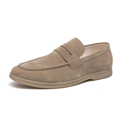 Classic Soft Suede Shoes Penny Men Loafers Slip On Leather Casual Men Shoes Comfort Driving Shoes Men Flats Walking Footwear - Touchy Style