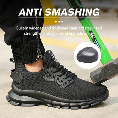 2024 Lightweight Men Safety Shoes Steel Toe Cap work Sneakers Men Protective Shoes Anti-smash Anti-puncture Indestructible Shoes - Touchy Style