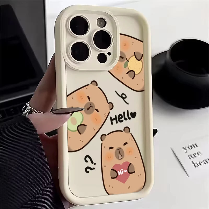 Cute Phone Cases For iPhone 11, 14 Pro Max, 12, 13, 14, 15, XS Max, XR, X, and 7/8 Plus - Funny Groundhog Silicone Cover - TSP242