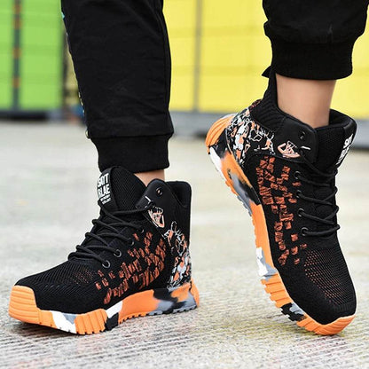 Fashion 2024 Men Work Safety Boots Anti-smash Anti-puncture Work Sneakers High Top Safety Shoes Men Indestructible Work Boots - Touchy Style