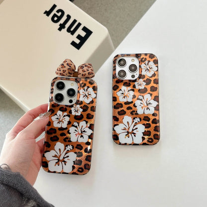 Cute Phone Cases For iPhone 16, 15, 14, 13 Pro Max - Flower Prints &amp; Bowknot Decoration Cover - PC9530 - Touchy Style