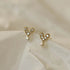 925 Sterling Silver 14k Gold Plated Stud Earrings Mock Pearl Zircon Heart Earrings for Women Elegant Temperament Jewelry - Touchy Style
