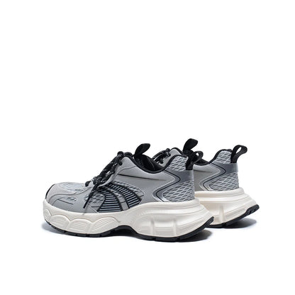 BEAUTODAY Fashion Trainers Women Pig Suede Leather Mesh Mixed Colors Platform Lace-up Sneakers Ladies Shoes Handmade OG-B2112A
