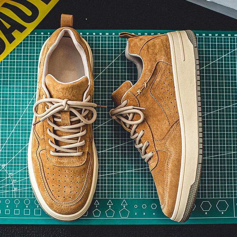 Breathable Mens Vulcanized Sneakers New Trend Casual Leather Shoes Tenis Luxury Trainers Comfy Man Walking Running Jogging Shoes - Touchy Style