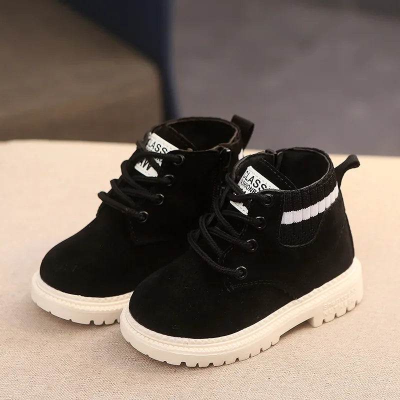 2 Style Inside Material Plush Kids Winter Boots Cotton Fabric Spring Autumn Children Shoes Baby Toddler Boys Girls Boots C10012 - Touchy Style