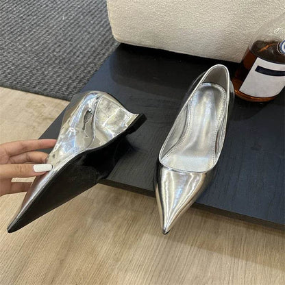 Eilyken Design Pointed Toe Wedges High Heels Women Pumps Silver Red Shoes Sexy Wedding Banquet Zapatos Mujer - Touchy Style