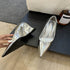 Eilyken Design Pointed Toe Wedges High Heels Women Pumps Silver Red Shoes Sexy Wedding Banquet Zapatos Mujer - Touchy Style