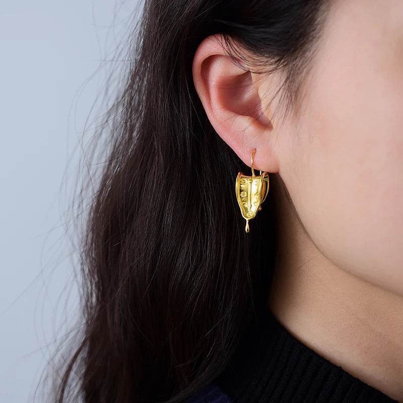 Lotus Fun Eternity of Memory 18K Gold Clock Shape Love Forever Dangle Earrings for Women 925 Sterling Silver Luxury Fine Jewelry - Touchy Style