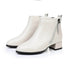 New Ankle Boots Women Pointed Toe Thick Heels Genuine Leather Shoes Short Boots Soft Sole Footwear Plus Size 35-43 - Touchy Style