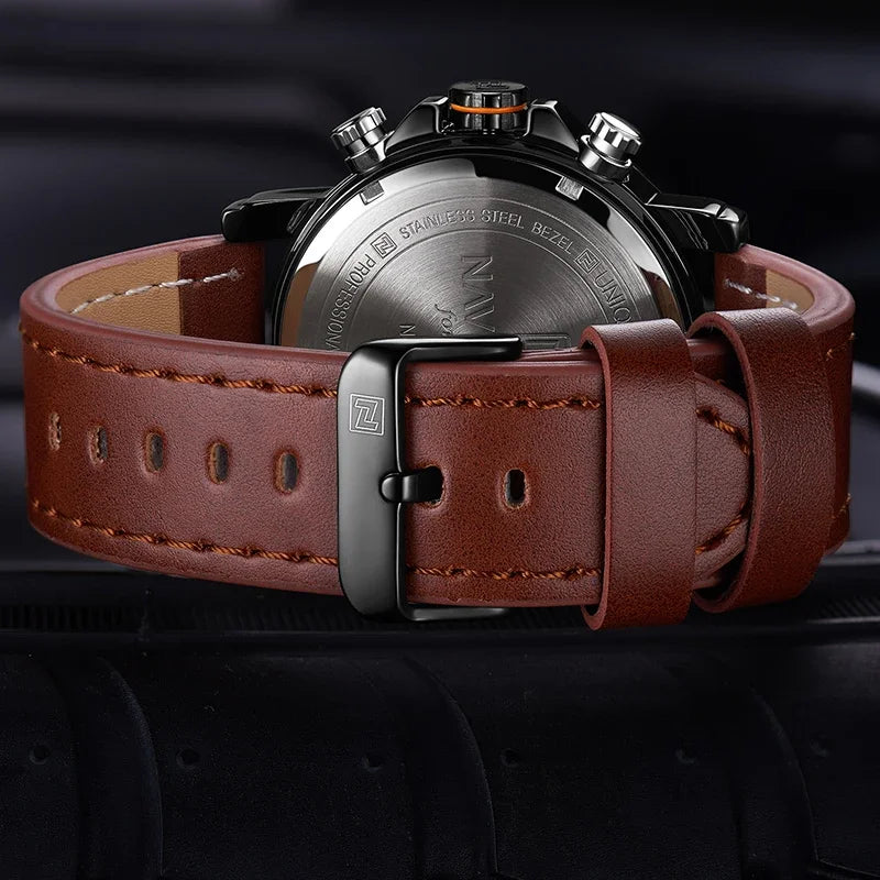Sports Leather Waterproof Quartz - Simple Watch RX426