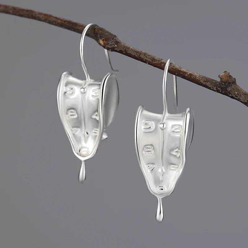 Lotus Fun Eternity of Memory 18K Gold Clock Shape Love Forever Dangle Earrings for Women 925 Sterling Silver Luxury Fine Jewelry - Touchy Style