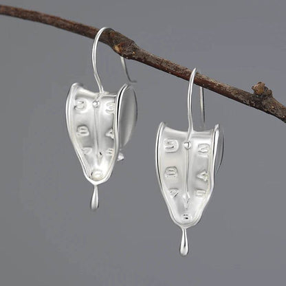 Lotus Fun Eternity of Memory 18K Gold Clock Shape Love Forever Dangle Earrings for Women 925 Sterling Silver Luxury Fine Jewelry - Touchy Style