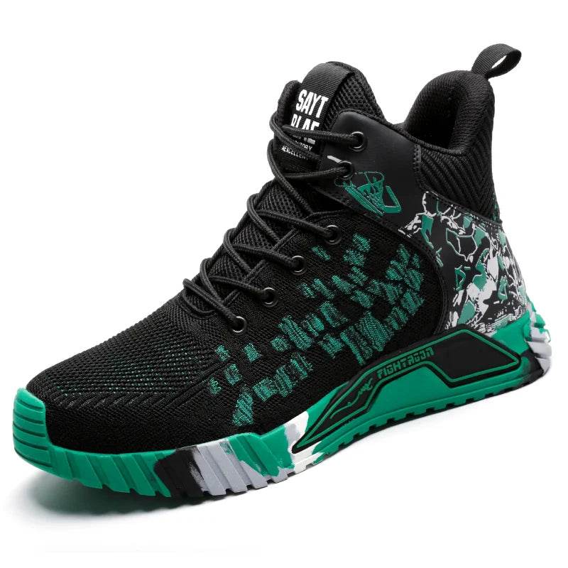Fashion 2024 Men Work Safety Boots Anti-smash Anti-puncture Work Sneakers High Top Safety Shoes Men Indestructible Work Boots - Touchy Style