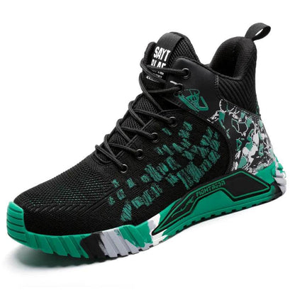 Fashion 2024 Men Work Safety Boots Anti-smash Anti-puncture Work Sneakers High Top Safety Shoes Men Indestructible Work Boots - Touchy Style