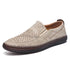 New Handmade Leather Men Shoes Design Fashion Sneakers Slip On Loafers Summer Breathable Casual Shoes Men Driving Flat - Touchy Style